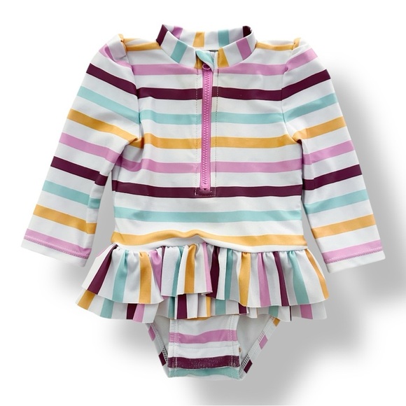 Cat & Jack Other - Cat & Jack | Long Sleeve Ruffle One Piece Suit (12 mos)